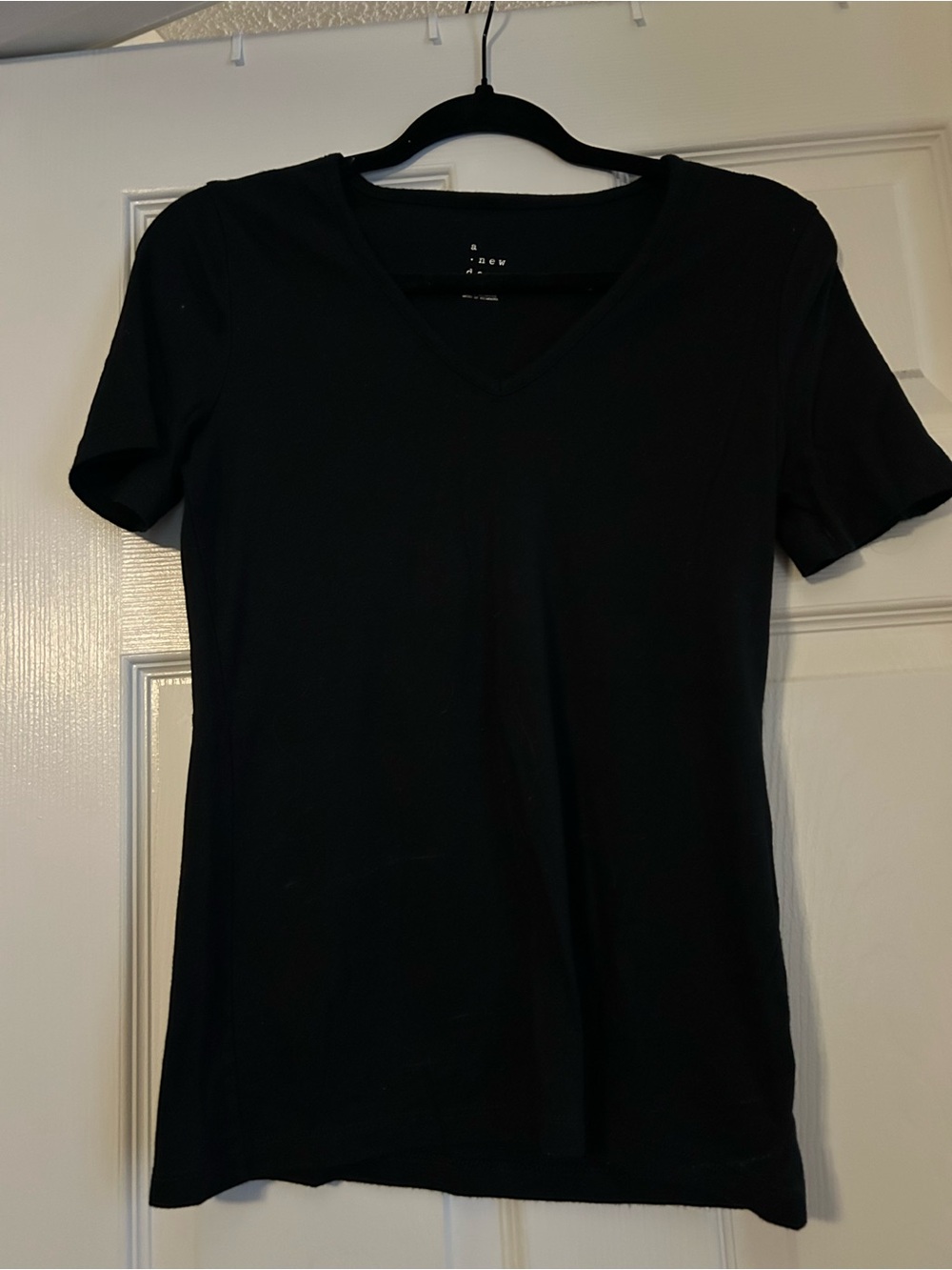 a new day Black V-Neck Short Sleeve Tee